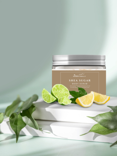 An image of a container of shea sugar scrub.