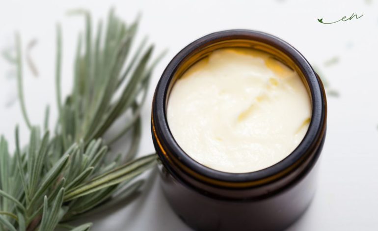Hair butter in a brown container